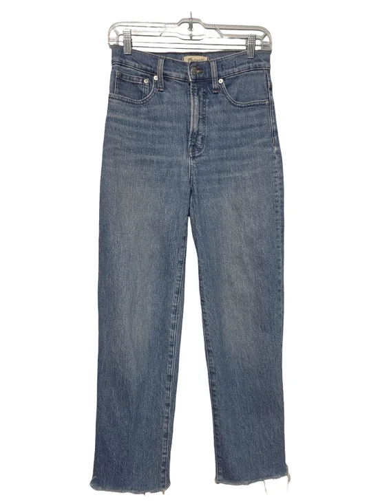 MADEWELL Perfect Vintage Wide Leg High Rise Jeans Womens 26 Blue Model Off Duty - Picture 2 of 8